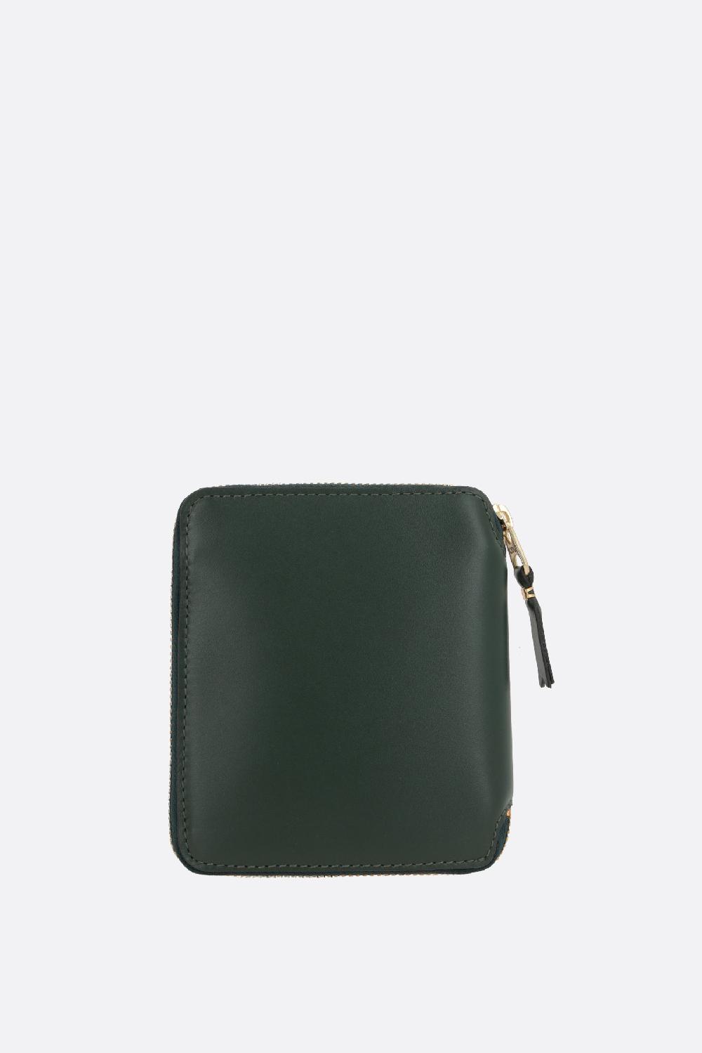 COMME Des GARCONS WALLET Portafogli Zip-around Small In Pelle Liscia