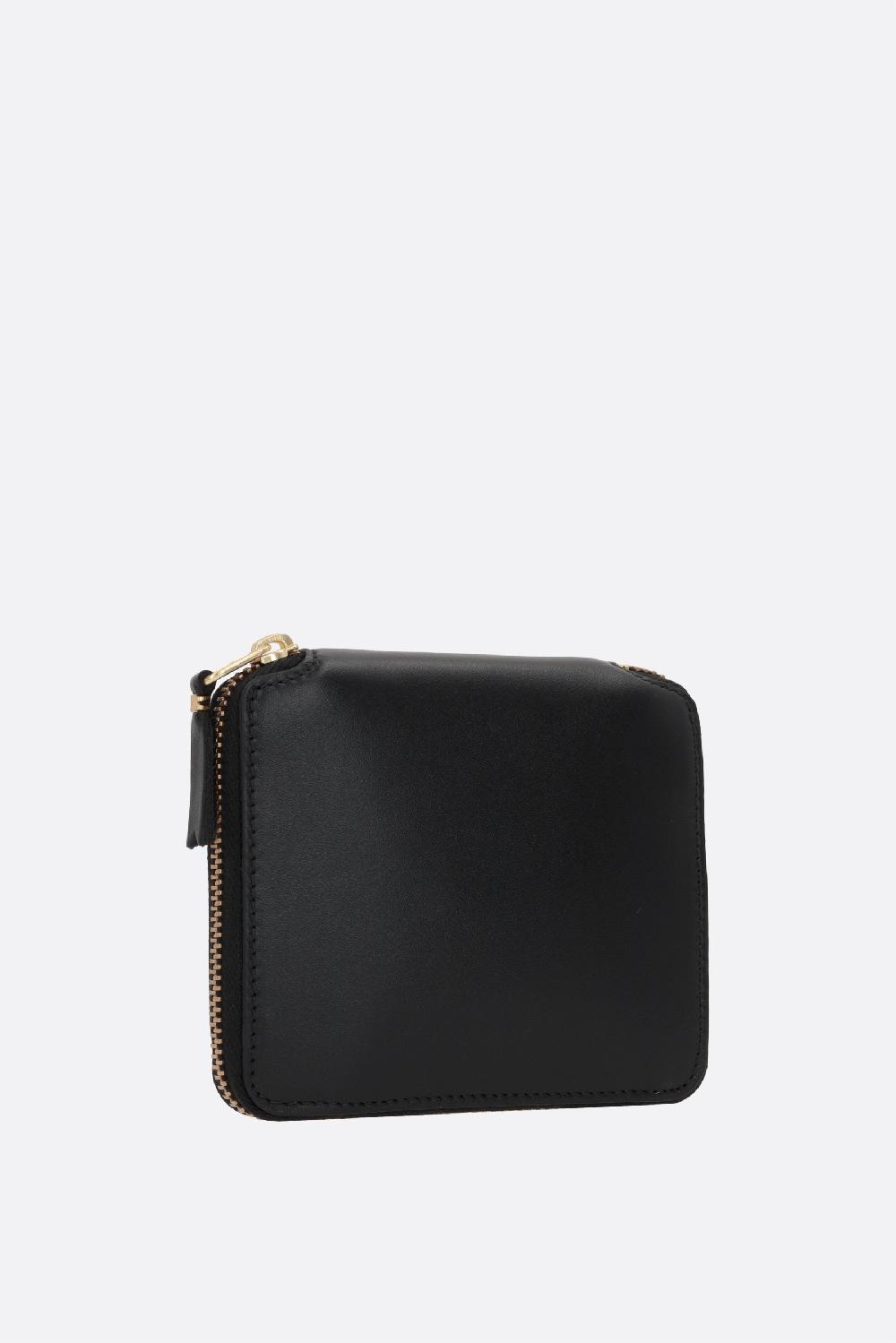 COMME Des GARCONS WALLET Portafogli Zip-around Small In Pelle Liscia