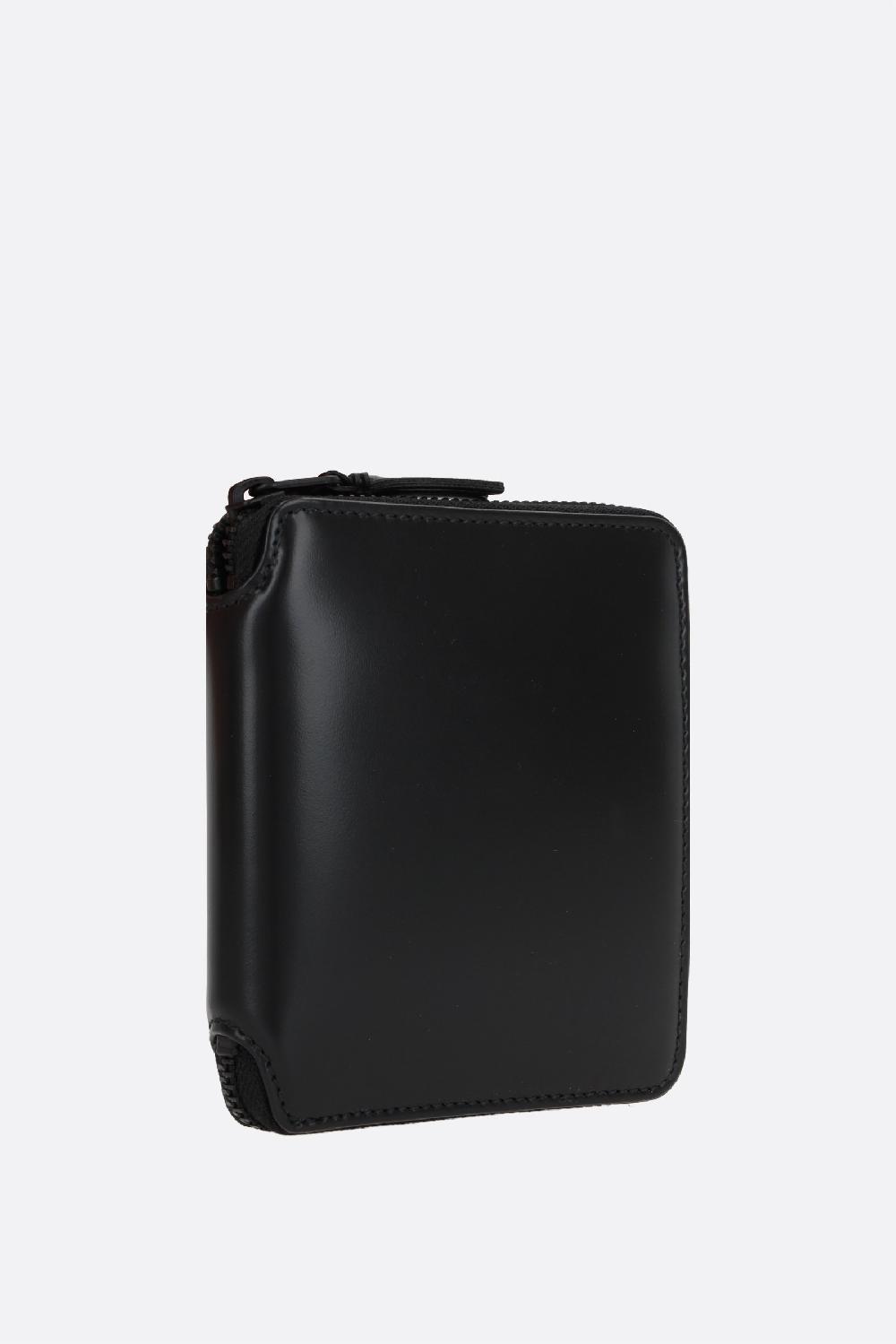 COMME Des GARCONS WALLET Portafogli Zip-around Small In Pelle Liscia