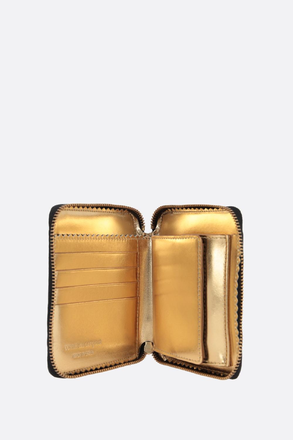 COMME Des GARCONS WALLET Portafogli Zip-around Small In Pelle Lucida