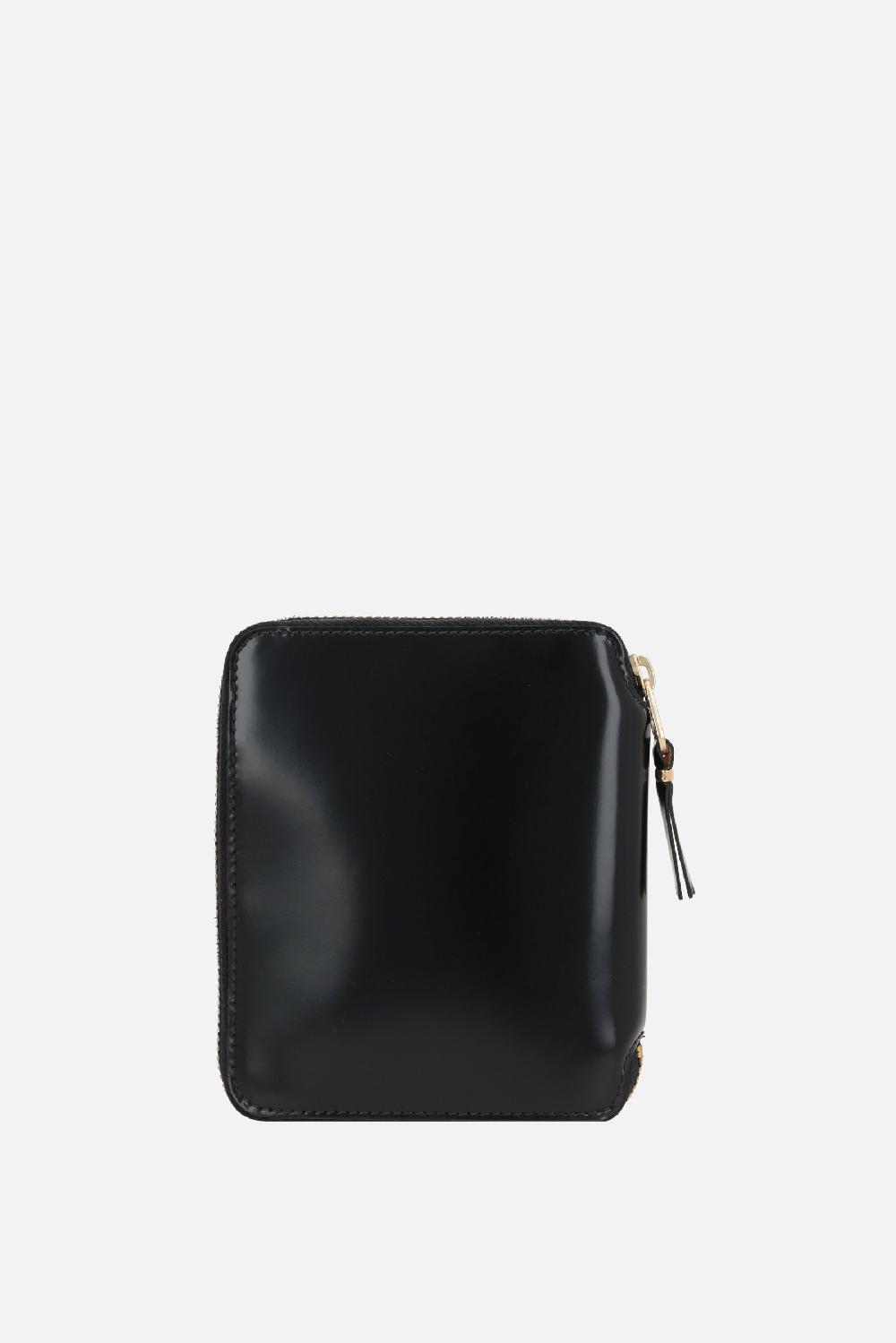 COMME Des GARCONS WALLET Portafogli Zip-around Small In Pelle Lucida