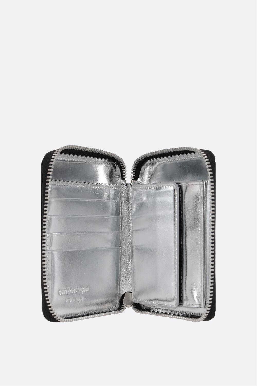 COMME Des GARCONS WALLET Portafogli Zip-around Small In Pelle Lucida