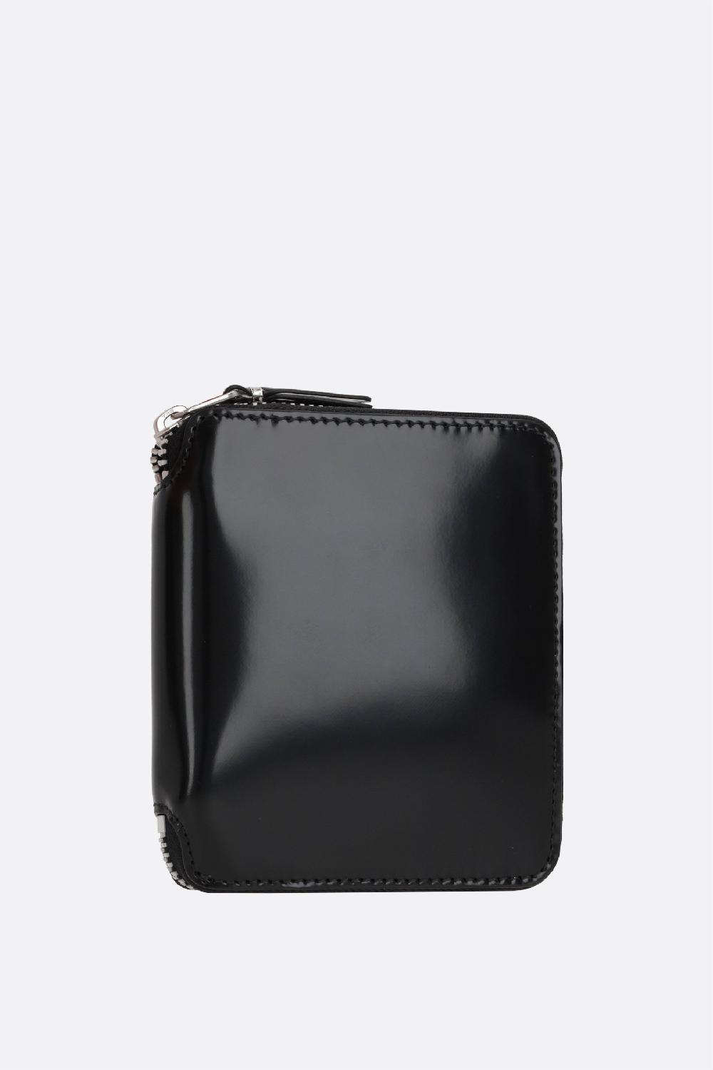 COMME Des GARCONS WALLET Portafogli Zip-around Small In Pelle Lucida
