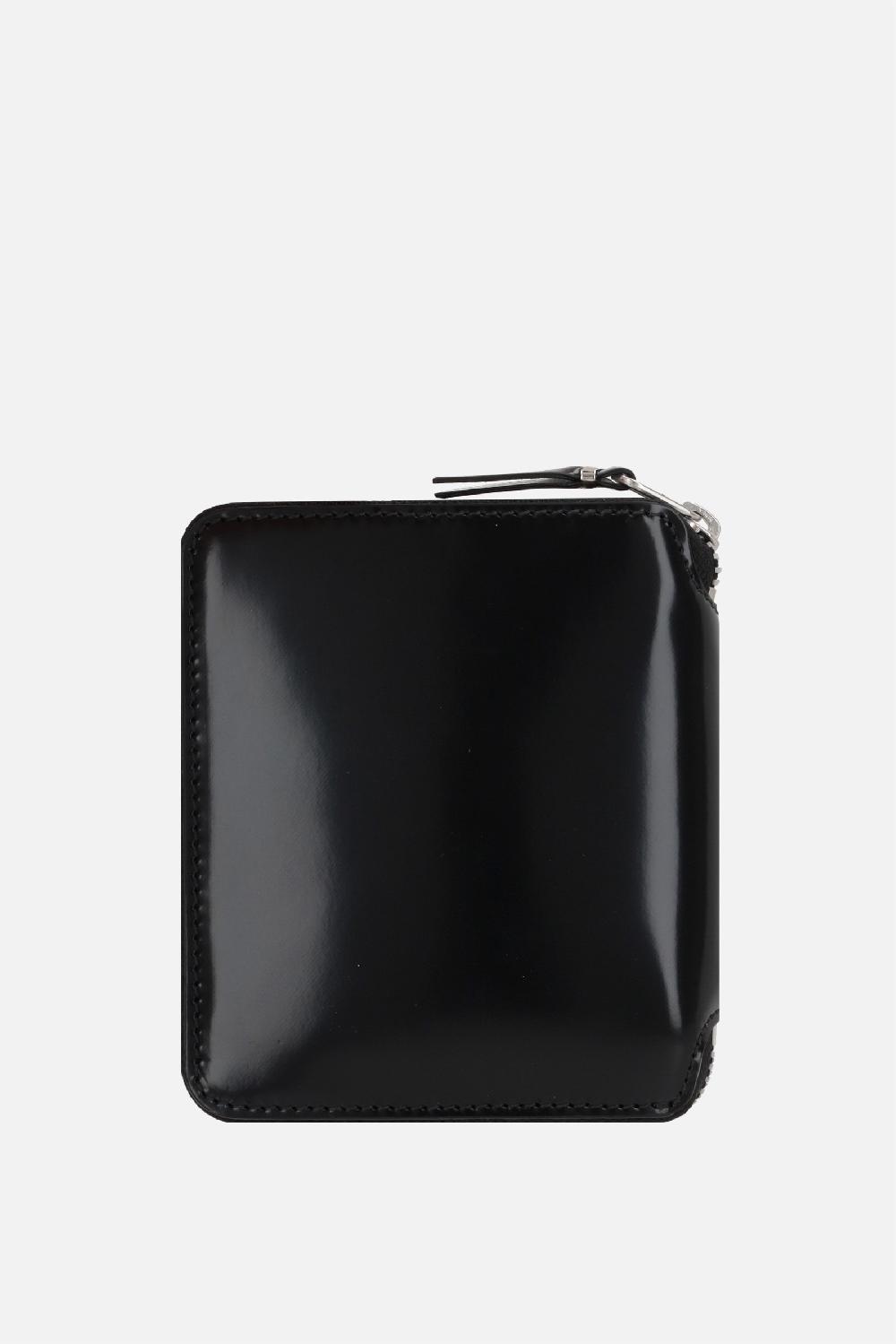 COMME Des GARCONS WALLET Portafogli Zip-around Small In Pelle Lucida