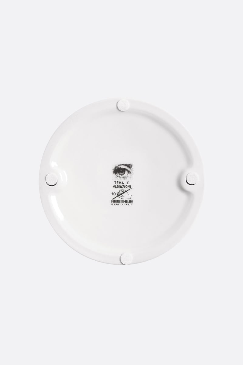 FORNASETTI Posacenere Rotondo Tema E Variazioni N° 10 In Porcellana