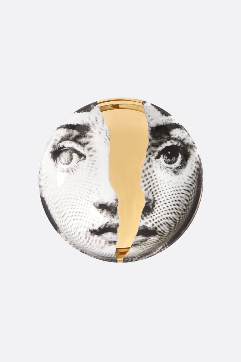 FORNASETTI posacenere rotondo Tema e Variazioni N° 10 in porcellana