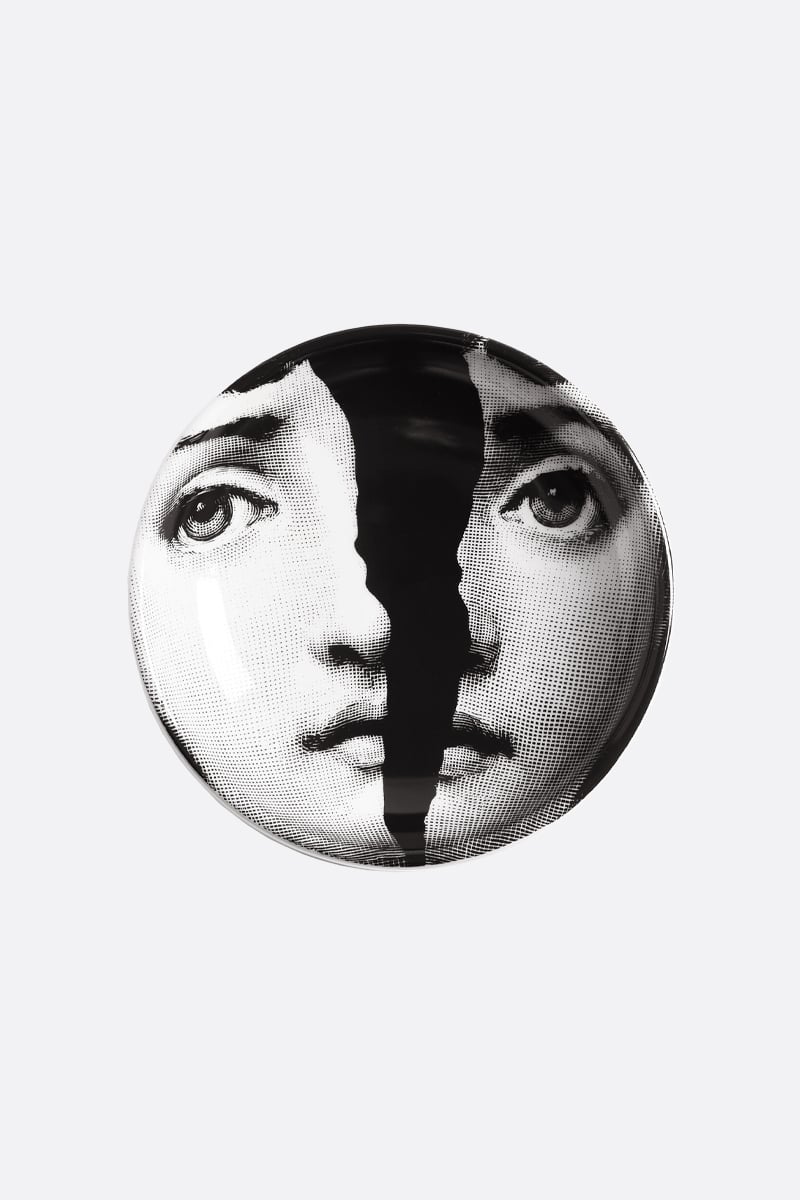 FORNASETTI posacenere rotondo Tema e Variazioni N° 10 in porcellana