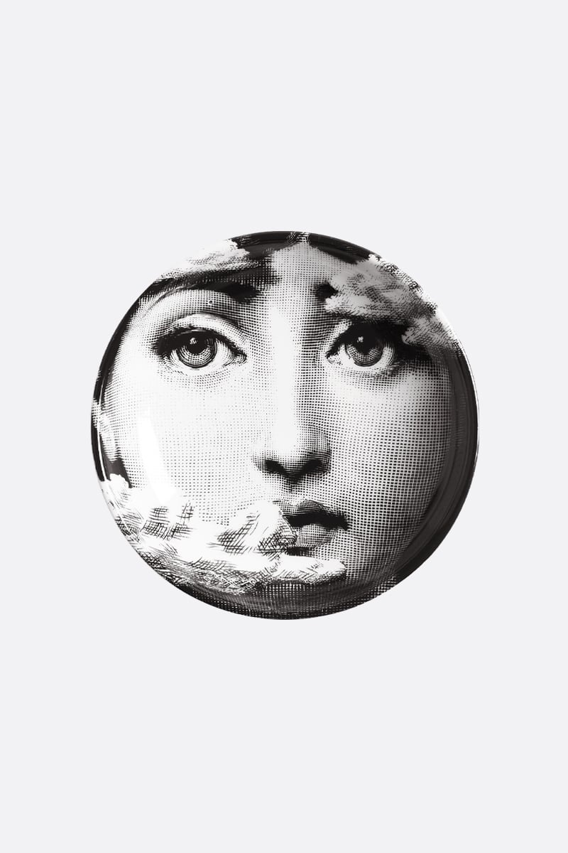 FORNASETTI posacenere rotondo Tema e Variazioni N° 139 in porcellana