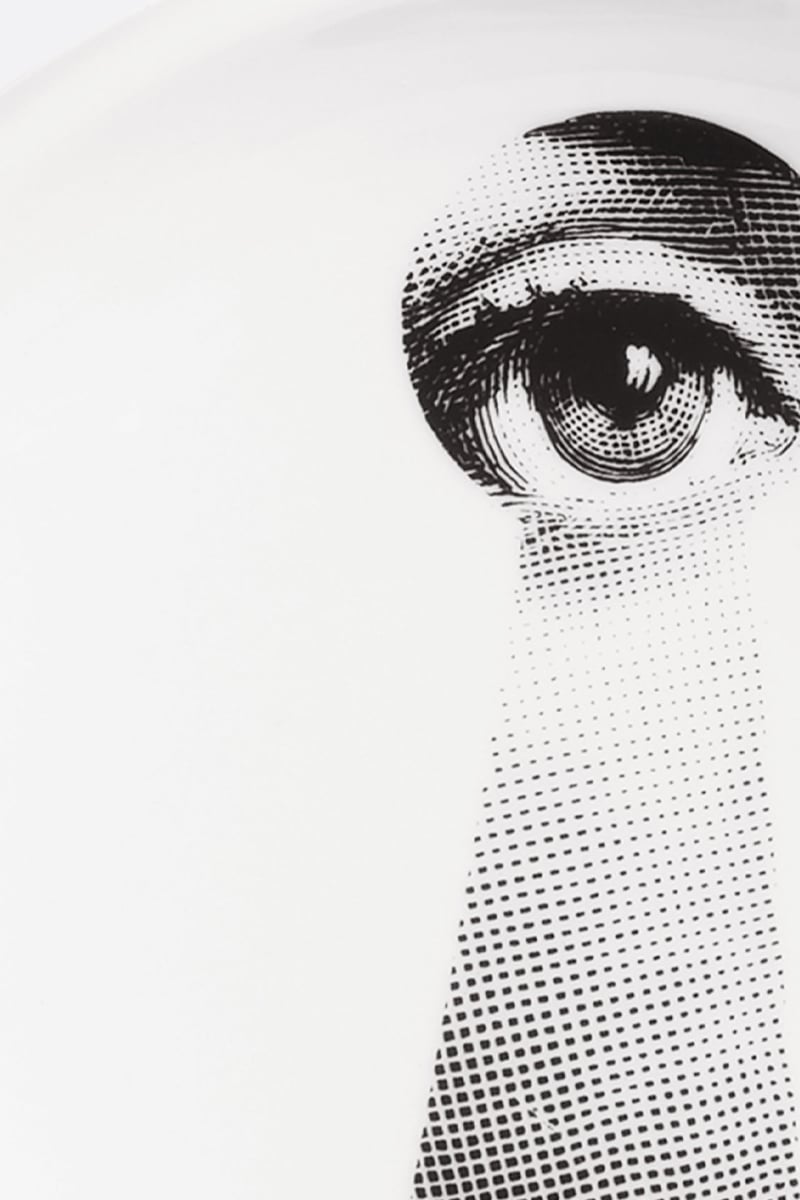 FORNASETTI Posacenere Rotondo Tema E Variazioni N° 14 In Porcellana