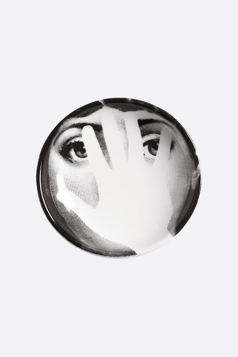 FORNASETTI posacenere rotondo Tema e Variazioni N° 16 in porcellana