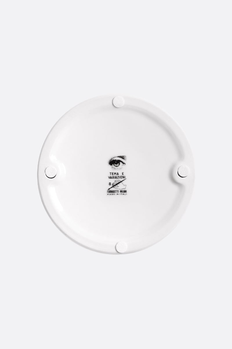 FORNASETTI Posacenere Rotondo Tema E Variazioni N° 8 In Porcellana