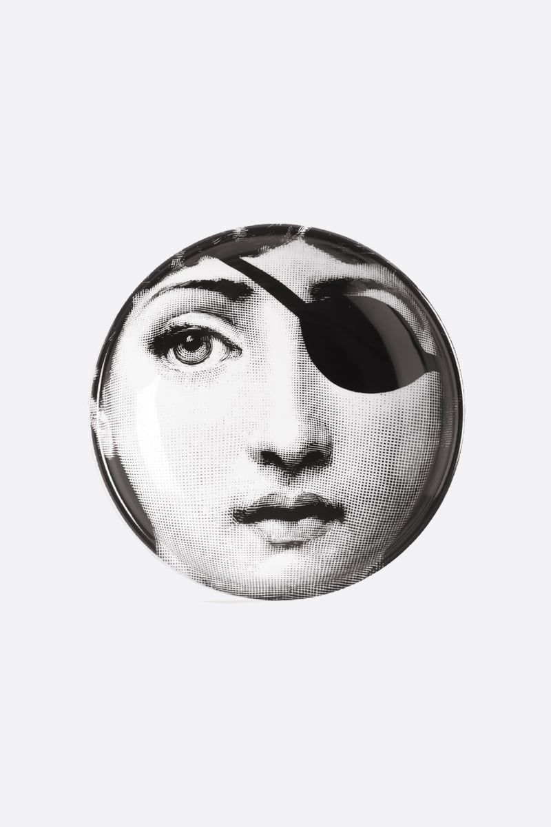 FORNASETTI posacenere rotondo Tema e Variazioni N° 8 in porcellana