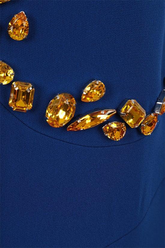 PRADA Abito Corto In Cady Con Cristalli