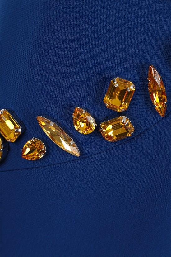 PRADA Abito Corto In Cady Con Cristalli