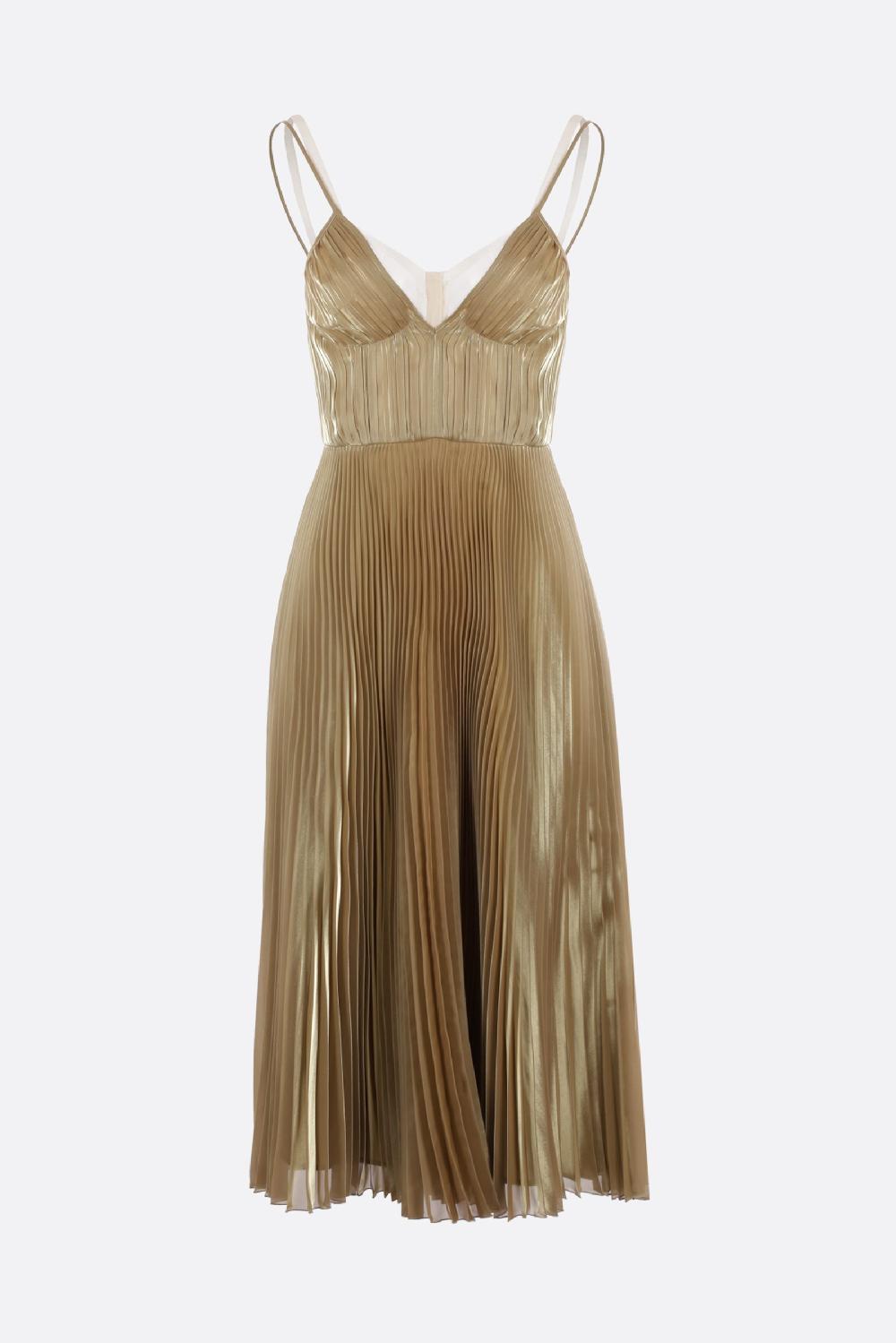 PRADA abito in voile tecnico plissé