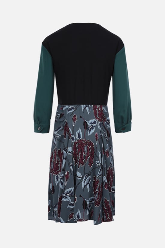 PRADA Abito Midi In Sablé Ricamato