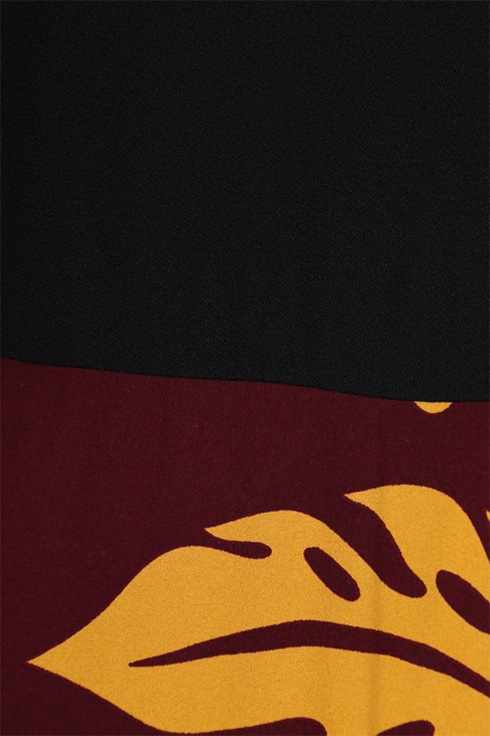 PRADA Abito Midi In Sablé Stampa Hibiscus