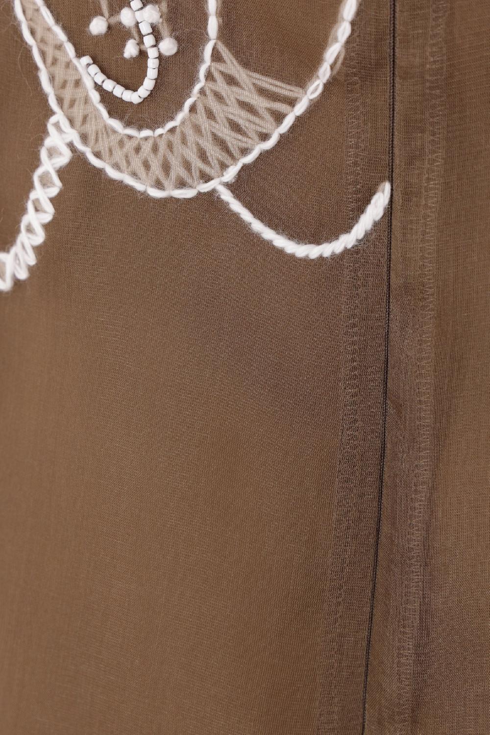 PRADA Abito Smanicato In Organza Ricamata