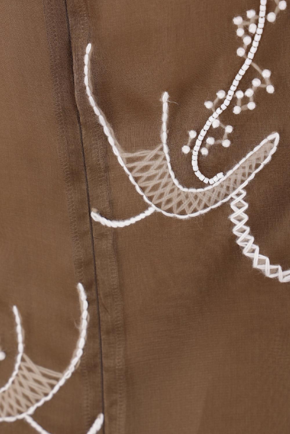 PRADA Abito Smanicato In Organza Ricamata