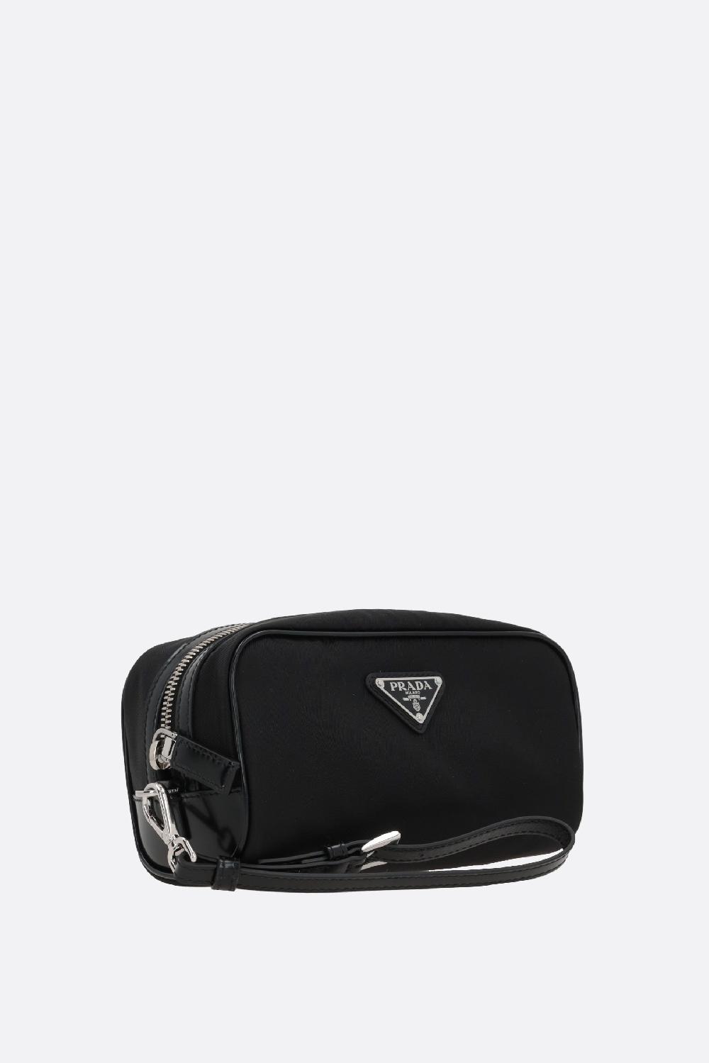 PRADA Beauty Case In Re-Nylon E Pelle Spazzolata