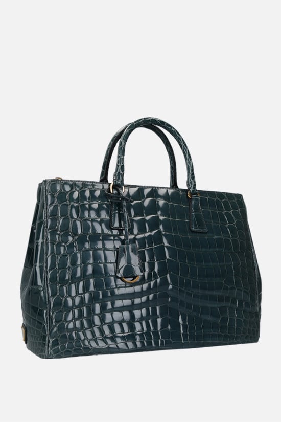 PRADA Borsa A Mano In Pelle Di Coccodrillo Lucido