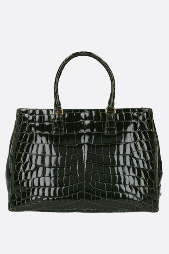 PRADA Borsa A Mano In Pelle Di Coccodrillo Lucido