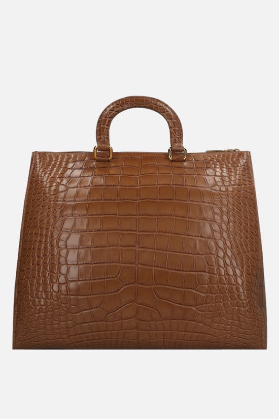 PRADA Borsa A Mano In Pelle Di Coccodrillo Lucido