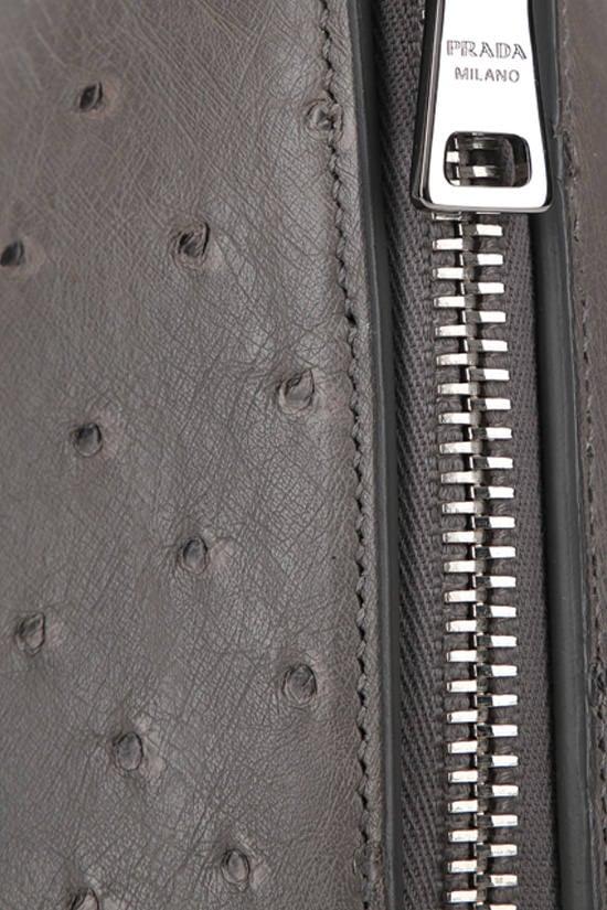 PRADA Borsa A Mano In Pelle Di Struzzo