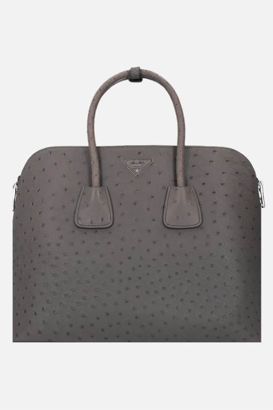 PRADA borsa a mano in pelle di struzzo