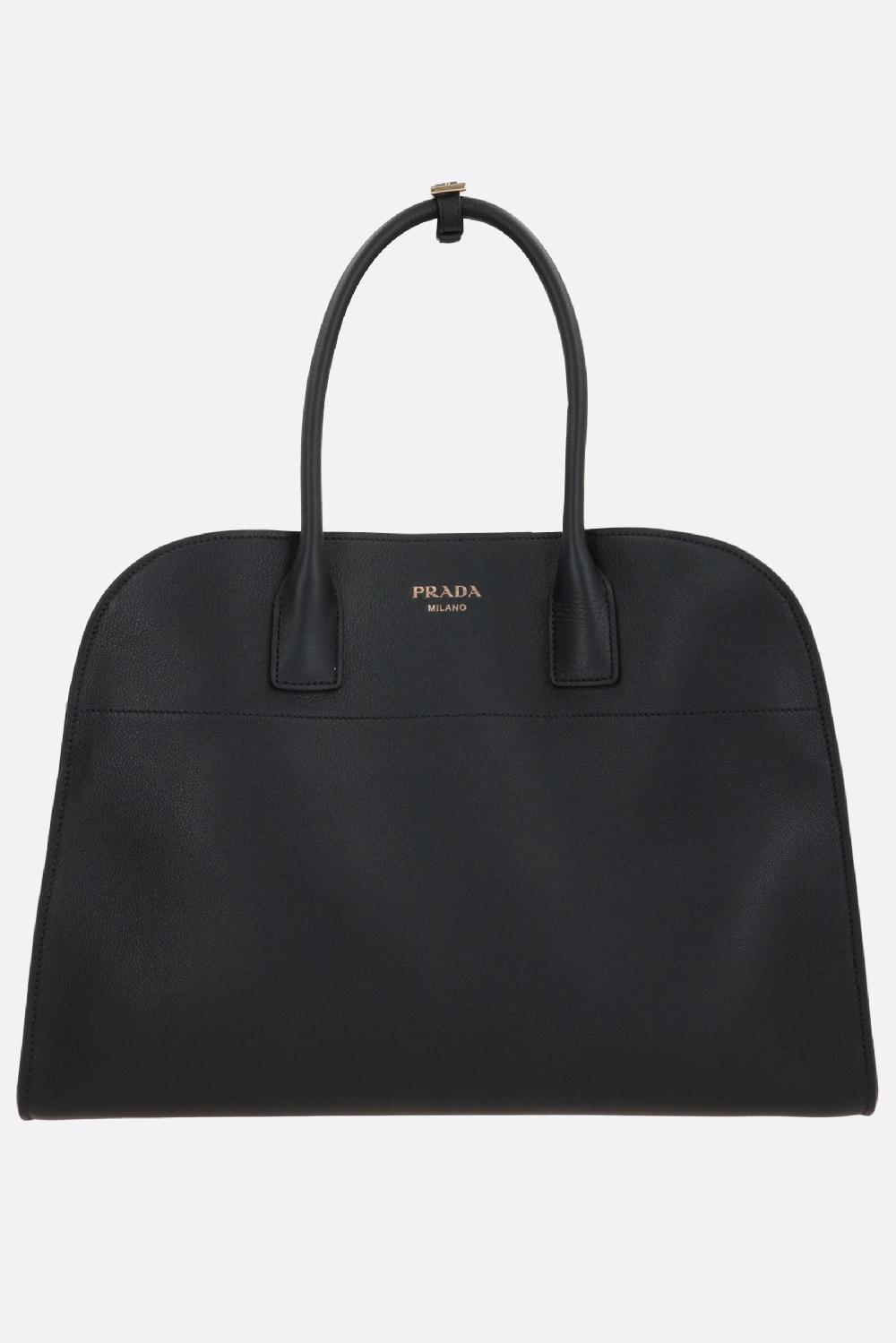 PRADA Borsa A Mano Large In Pelle Martellata