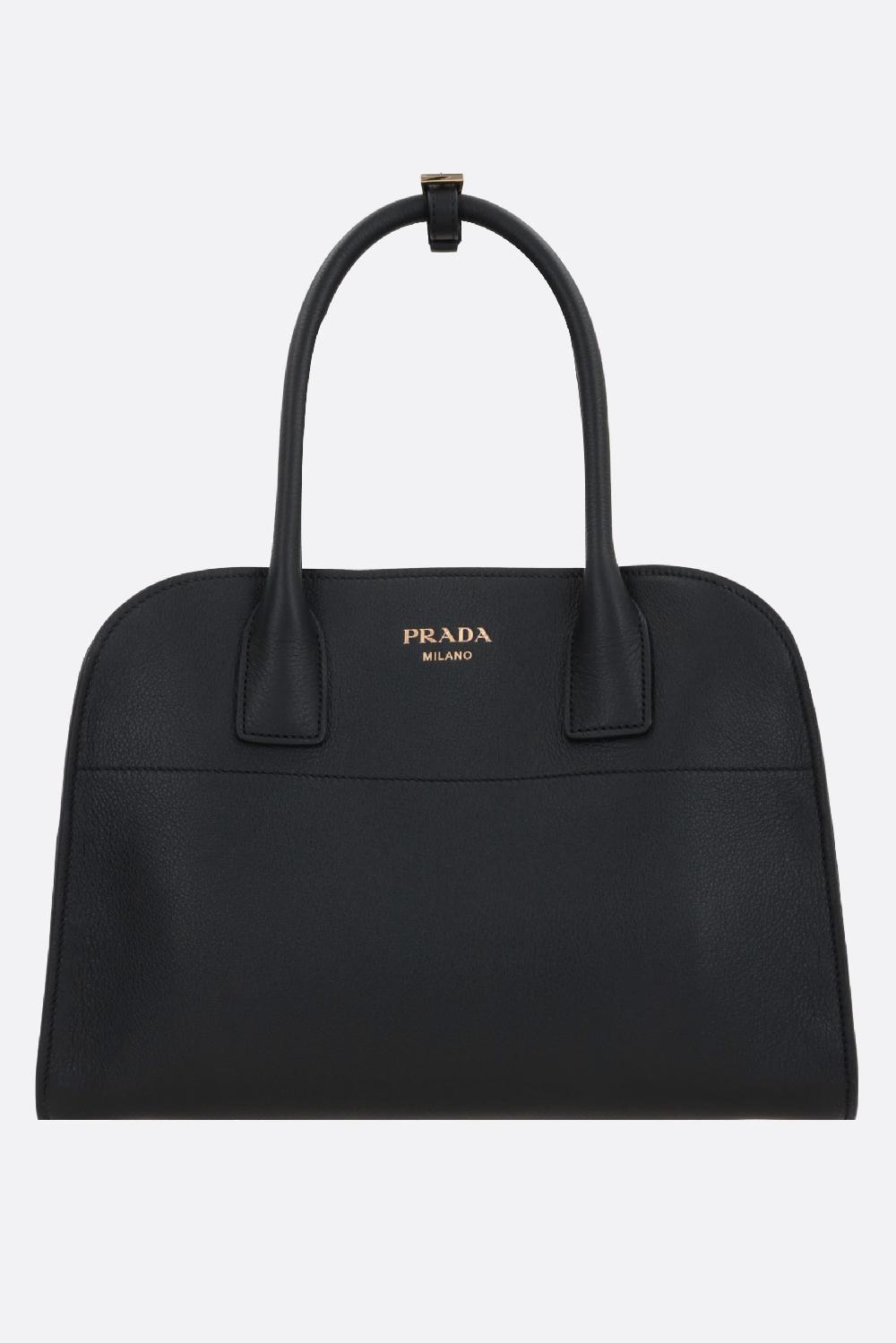 PRADA borsa a mano media in pelle martellata