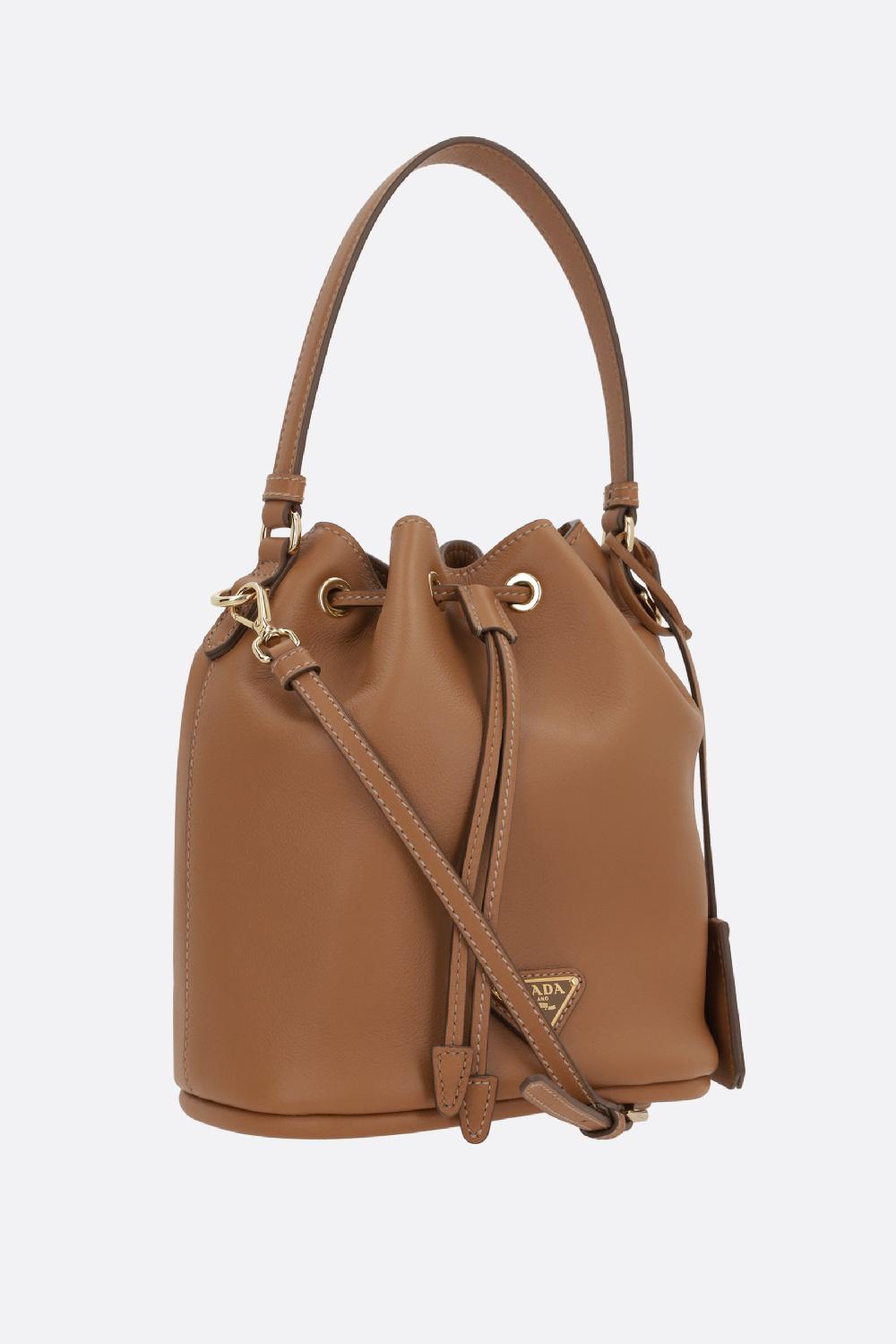 PRADA Borsa A Secchiello In Pelle Soft Grain