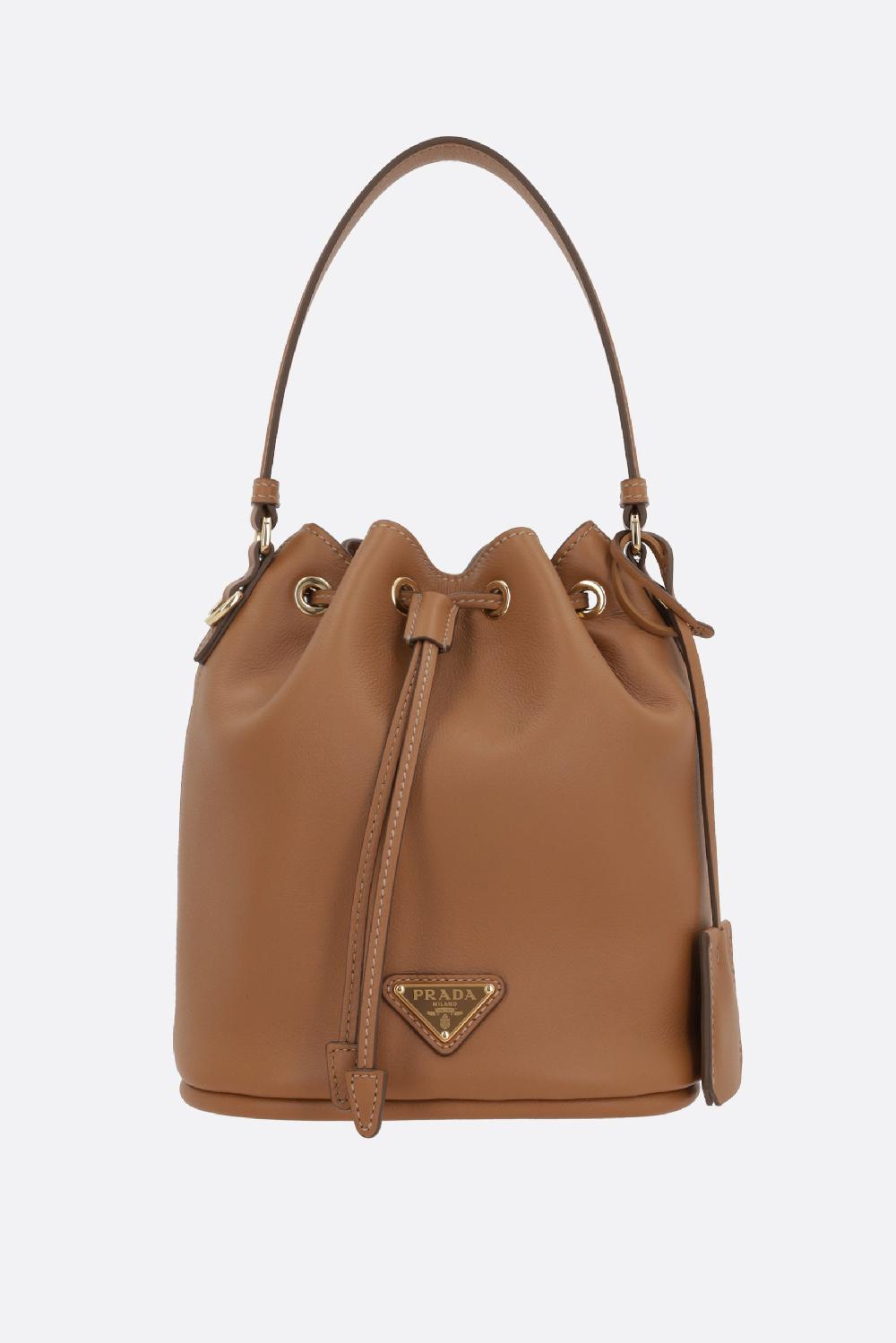 PRADA Borsa A Secchiello In Pelle Soft Grain