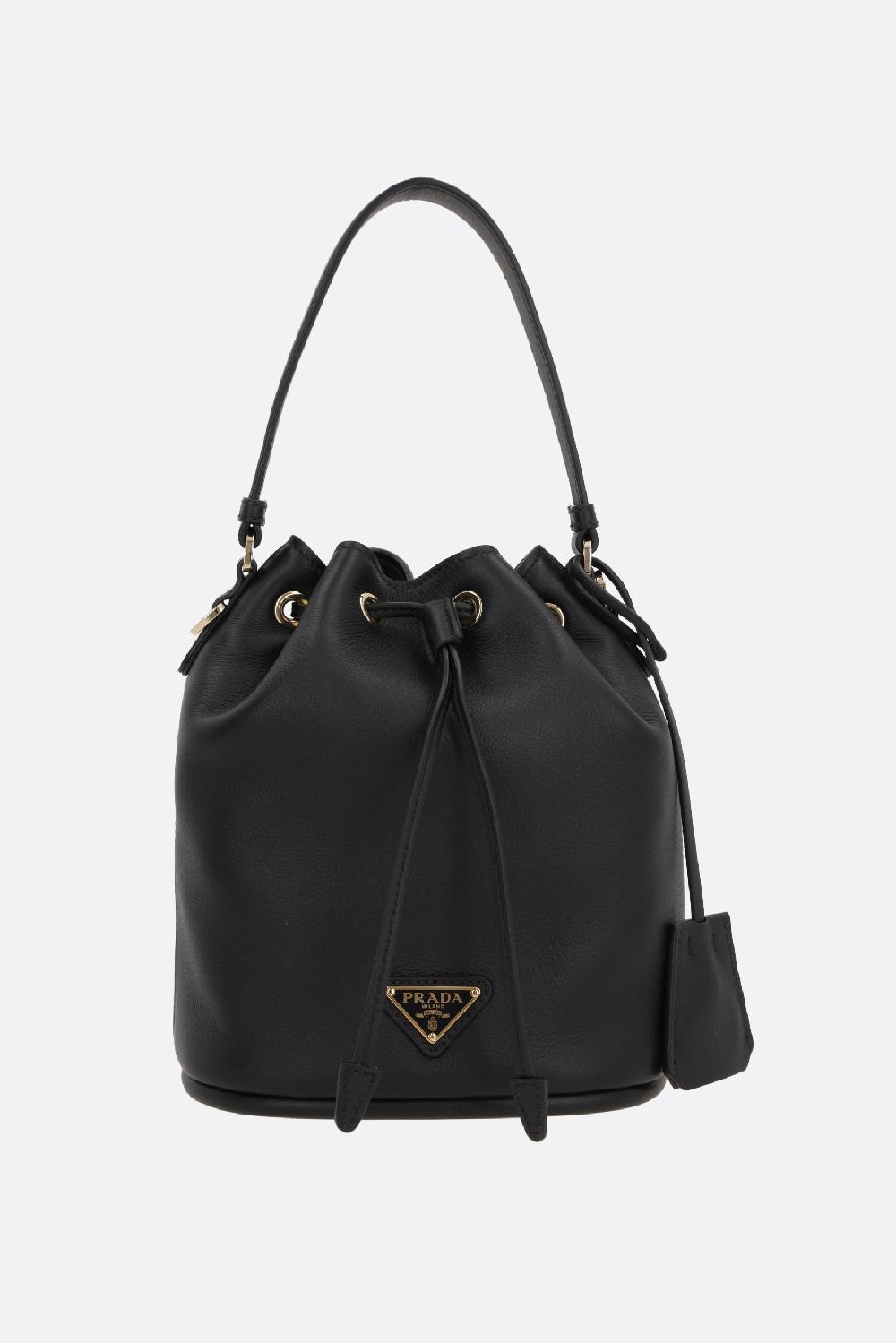 PRADA Borsa A Secchiello In Pelle Soft Grain