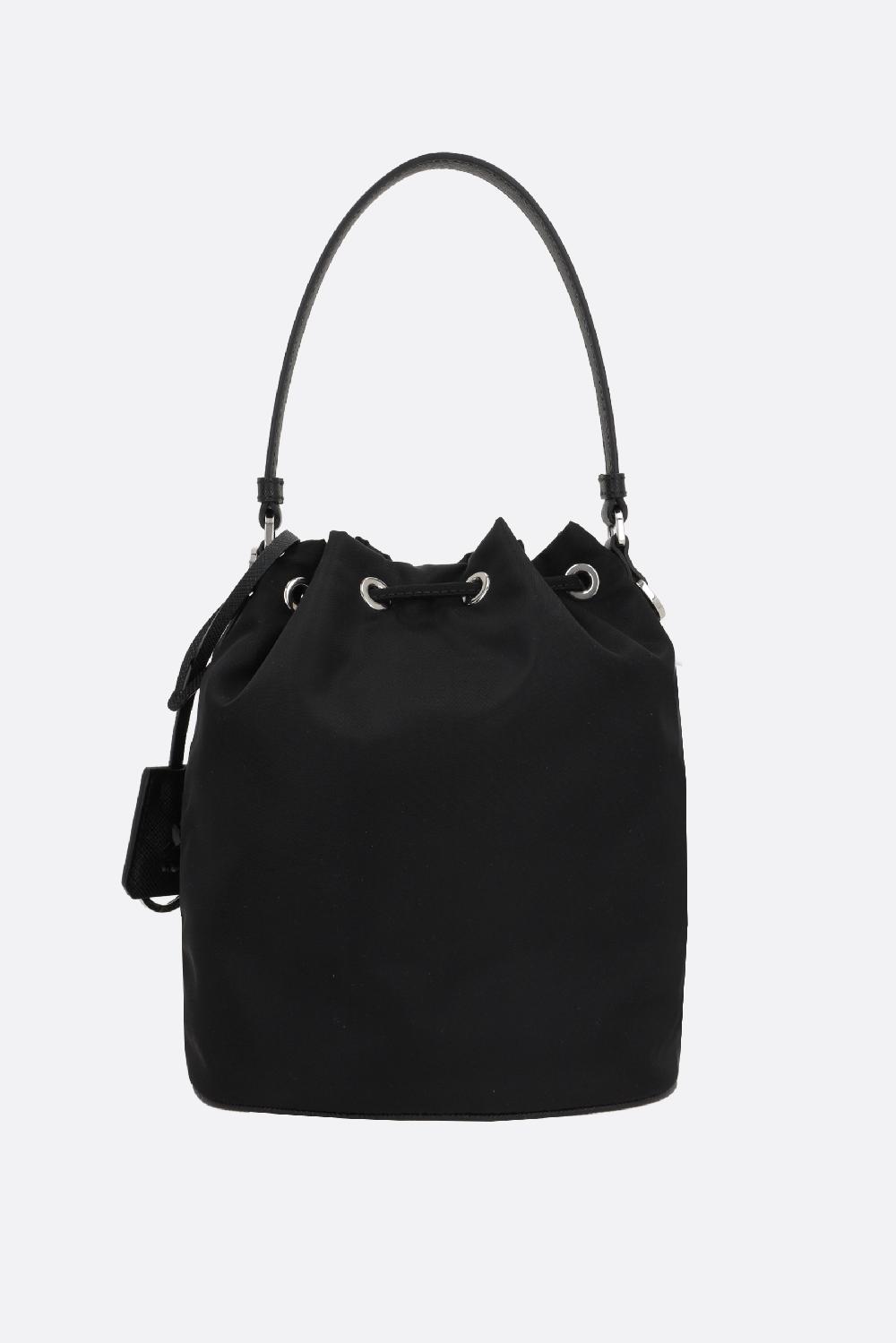 PRADA Borsa A Secchiello In Re-Nylon Con Ricamo