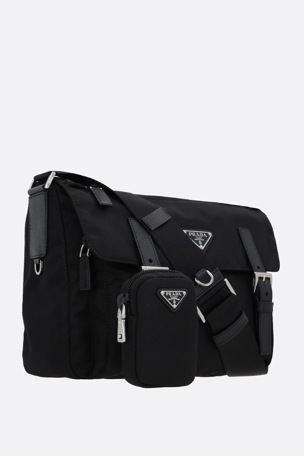 PRADA Borsa A Spalla Large In Re-Nylon Con Logo