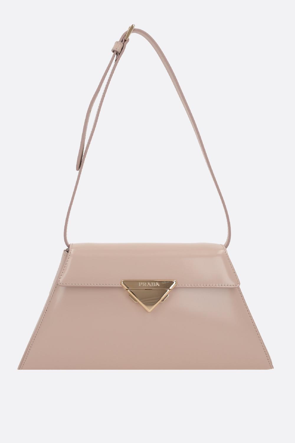 PRADA borsa a spalla media in pelle spazzolata