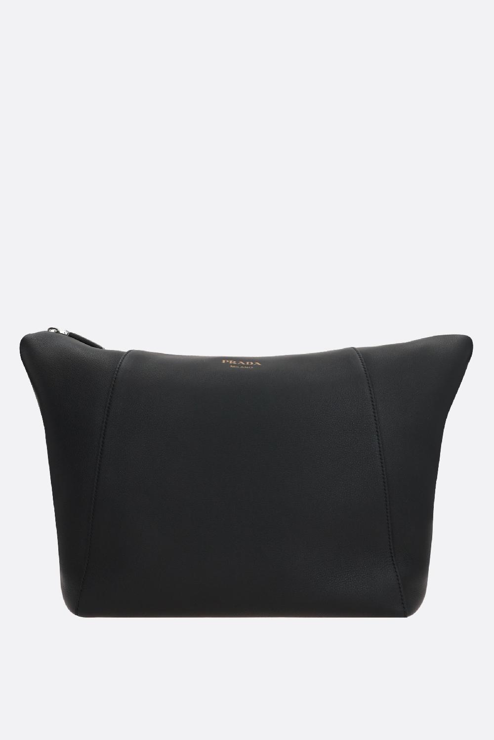 PRADA borsa a tracolla in pelle martellata