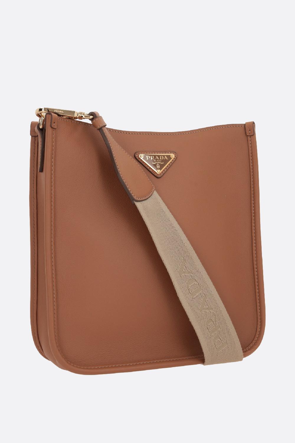 PRADA Borsa A Tracolla In Pelle Soft Grain