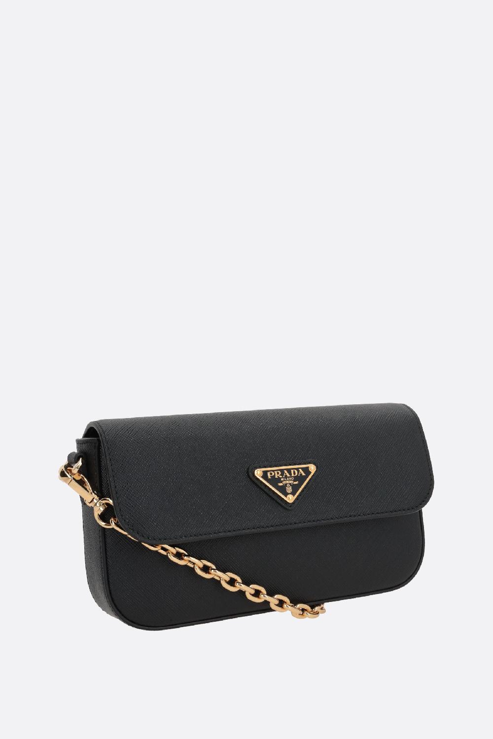 PRADA Borsa A Tracolla Mini In Pelle Saffiano Lux