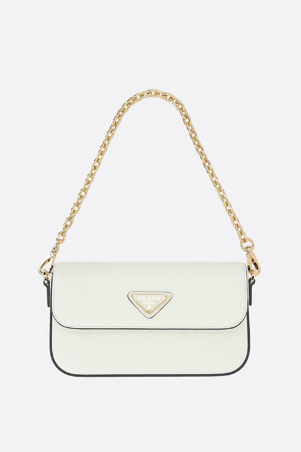 PRADA borsa a tracolla mini in pelle Saffiano Lux