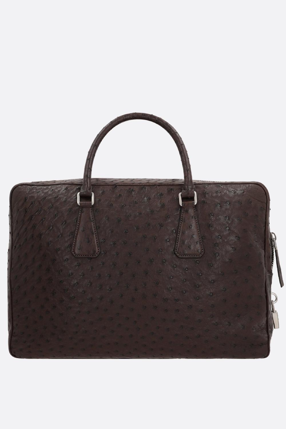 PRADA Borsa Business In Pelle Di Struzzo