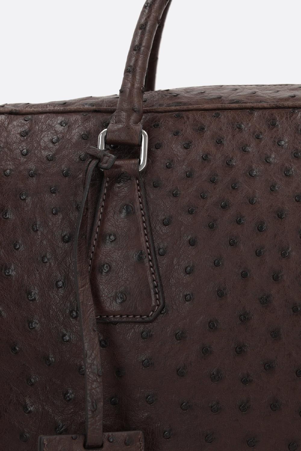 PRADA Borsa Business In Pelle Di Struzzo