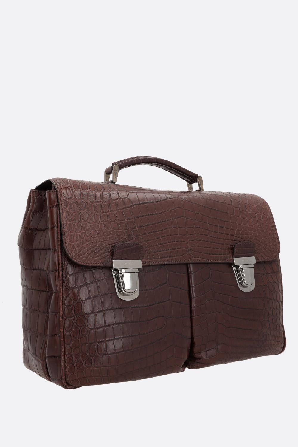 PRADA Borsa Da Lavoro In Pelle Di Coccodrillo