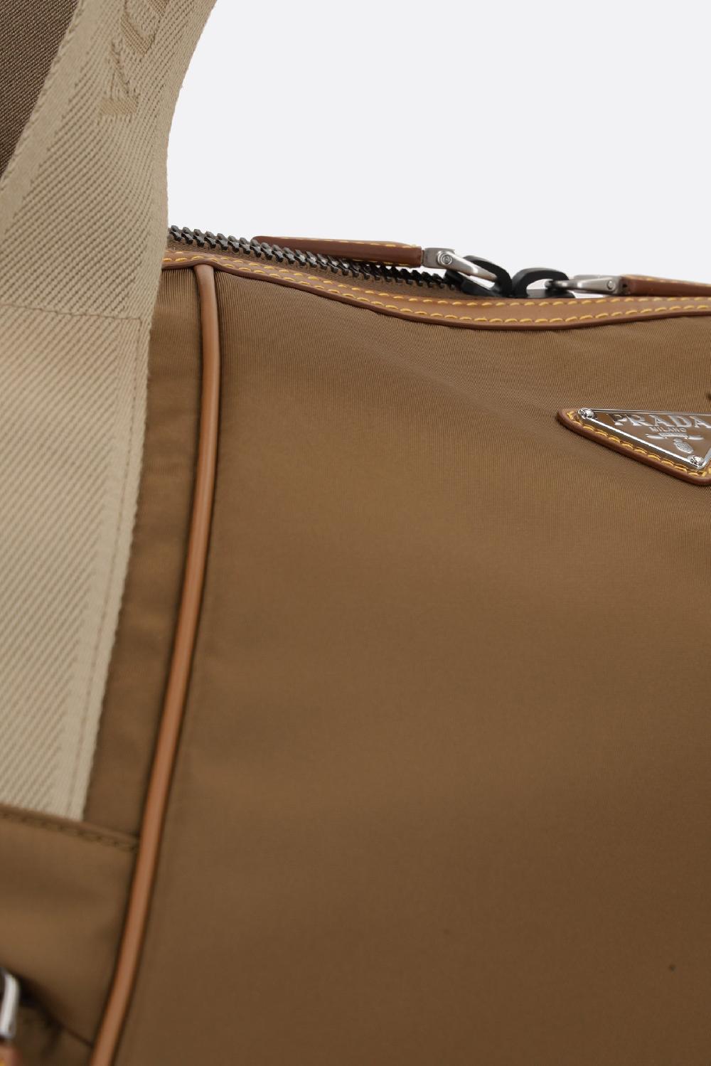 PRADA Borsa Da Viaggio In Re-Nylon E Pelle Liscia