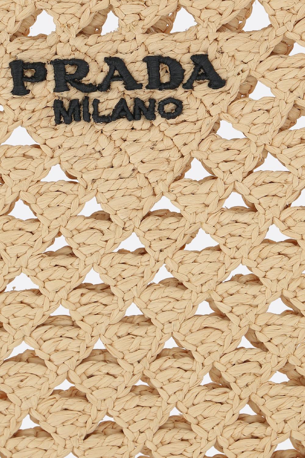 PRADA Borsa Shopping In Rafia Sintetica