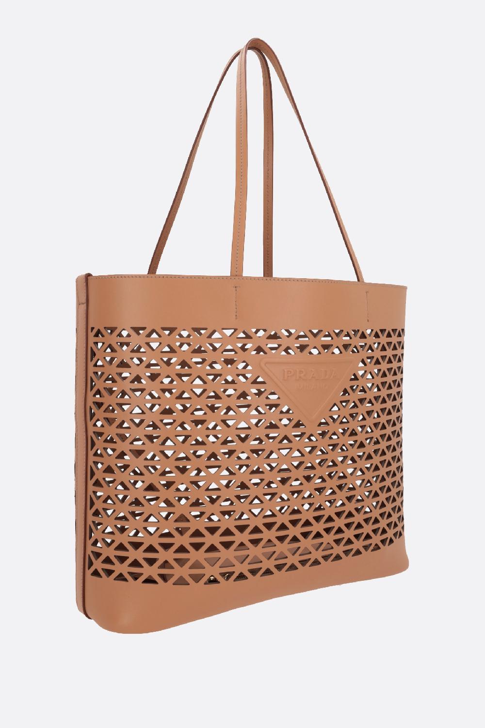 PRADA Borsa Shopping Large In Pelle Laserata