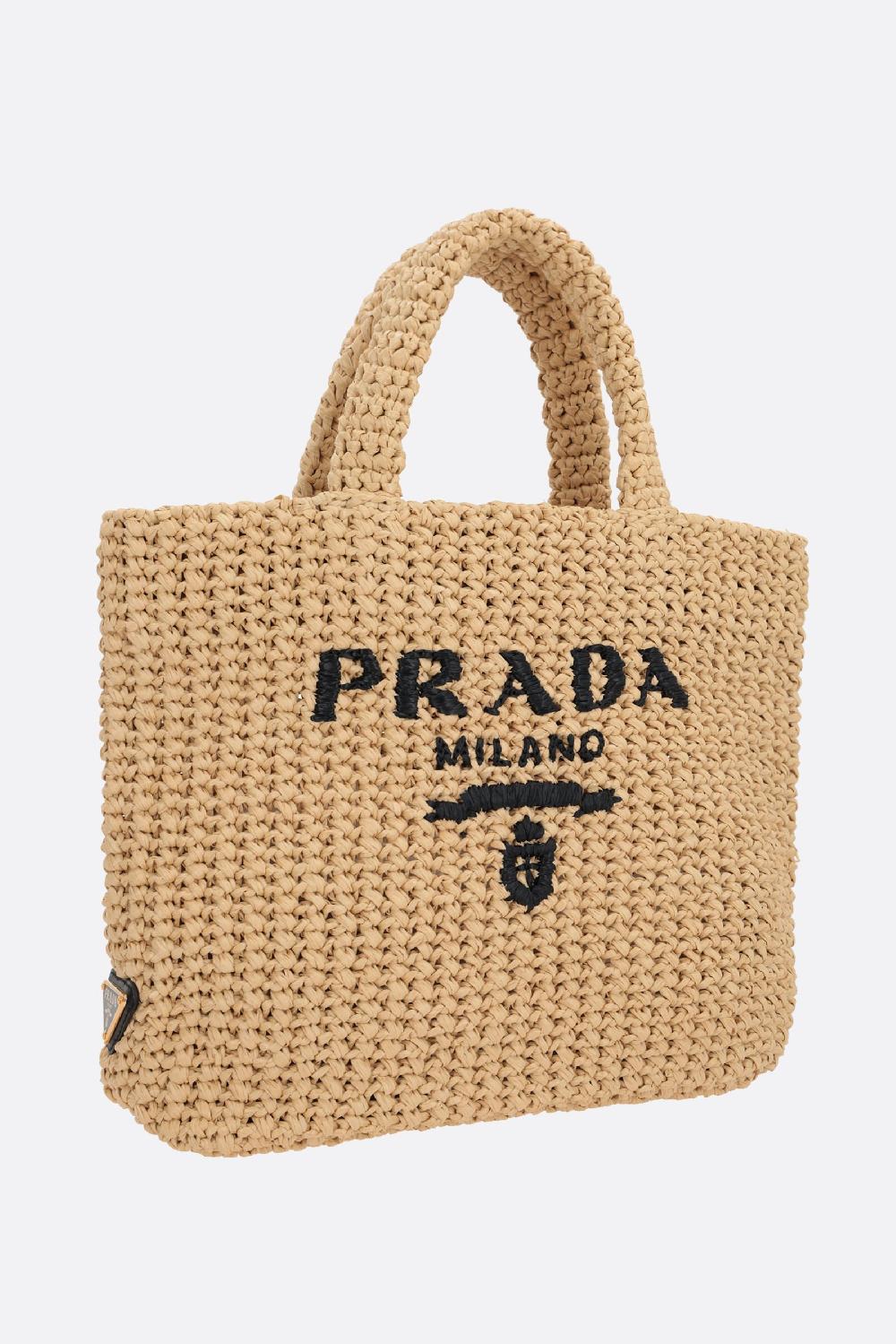 PRADA Borsa Shopping Small In Rafia Sintetica