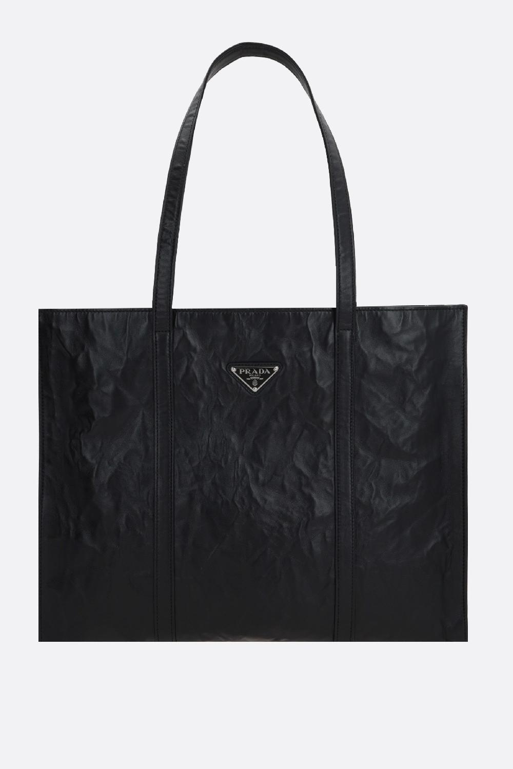 PRADA borsa tote large in nappa antique