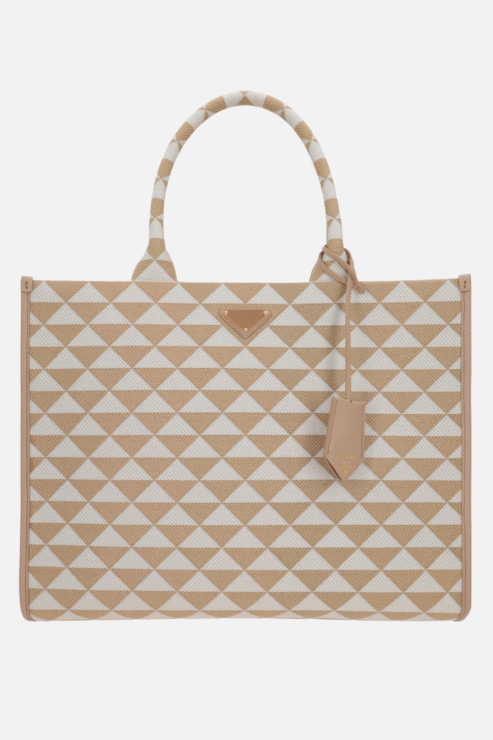 PRADA borsa tote Prada Symbole large in jacquard